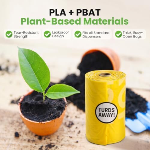 Dog Poop Bags 120 Count – Leakproof, Extra Thick & Easy Open | Unscented Plant-Based PLA + PBAT, Fits All Dispensers | Funny Hey Stinky Design – Proudly Supporting Service & Therapy Dogs - Image 5