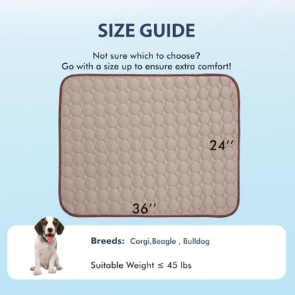 MICROCOSMOS Summer Cooling Mat & Sleeping Pad- Water Absorption Top, Materials Safe, Easy Carry, EZ Clean. Keep Cooling for Pets, Kids and Adults.(Brown, 36" x24") - Image 7
