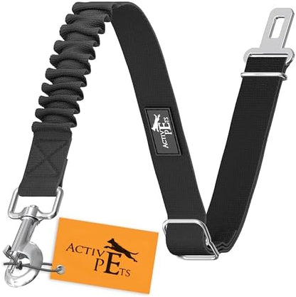 Active Pets Dog Seatbelt, Adjustable Safety Dog Seat Car Harness, Dog Seat Belt for Pets - Durable Dog Seatbelts for Cars - Dog Car Seat Belt for Dogs, Dog seat Belts for Large Dogs, Medium, & Small by ActivePets