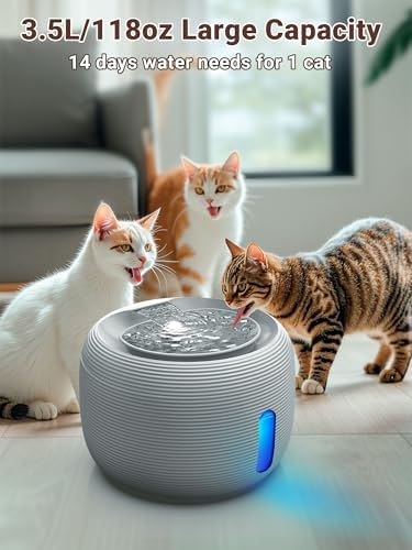 Kastty 3.5L/118oz Large Capacity Cat Water Fountain for Cats Indoor,FS77 - Image 2