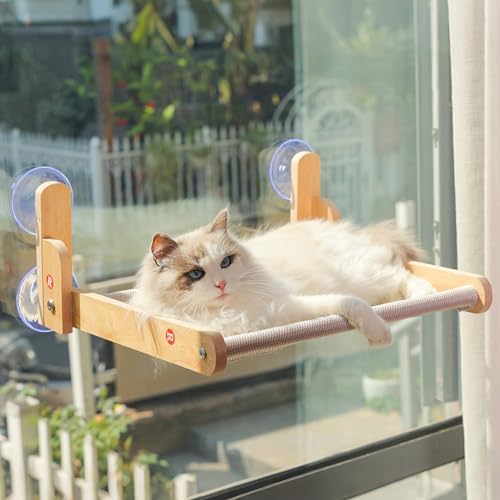 Cat Window Perch, Foldable Cat Hammock with Breathable Mesh Cover by Aloxina
