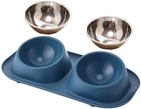 Raised Cat Bowl, No Spill Stainless Steel Elevated Food Bowls Mint - Image 6