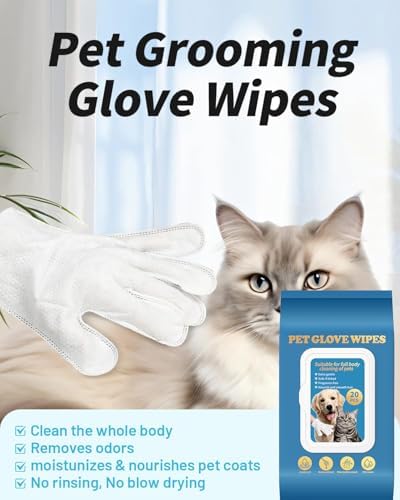 20 Pcs Dog Glove Wipes for Paws, Butt, Ears & Eyes - Pet Cleaning Wipes - Image 6