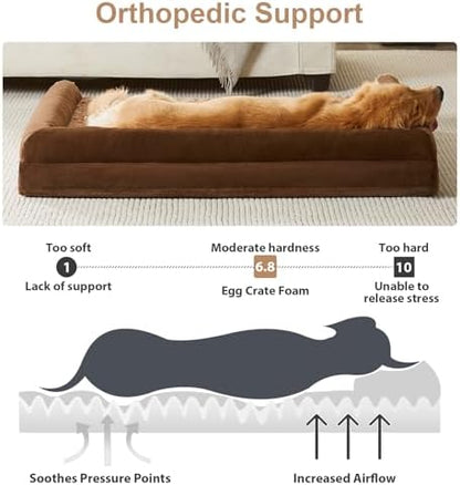 BFPETHOME Orthopedic Washable Large Dog Bed for Senior Dog Comfy Sleep - Image 2