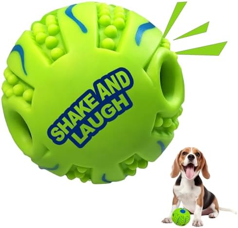 Spiky Interactive Dog Toys Ball, Wave, M, 3.46 in (8.8 cm) by SHAKEANDLAUGH