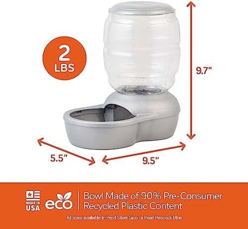 Petmate Replendish Automatic Cat and Dog Feeder, 2lbs, Grey - Image 5