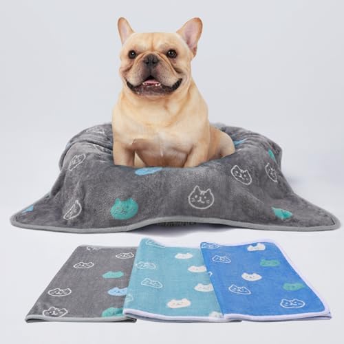 Luciphia 3 Pack Cute Cat Blankets Cozy Small Throw for Pet Puppy,23"x16" - Image 5