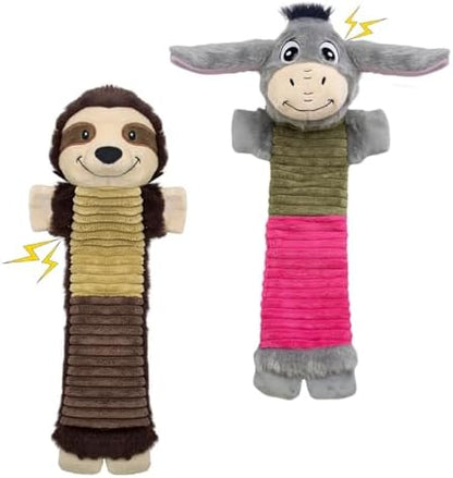 No Stuffing 2 Pack Dog Squeaky Toys, Chew with Crinkle to Large Puppy by Unknown