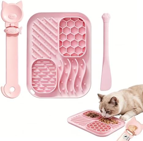 AZY 3-Piece Slow Feeder Cat Bowl Set with Strong Suction Cups by Unknown