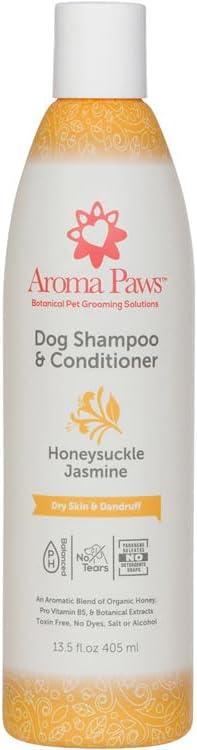 Dog Shampoo and Conditioner - Aromatic Tearless Shampoo for Cleansing, Grooming, and Conditioning - Moisturizing Shampoo for Dogs and Puppies - Honeysuckle Jasmine 13.5 oz - Image 4