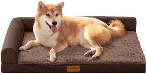 Patas Lague Orthopedic Large Dog Bed Washable Pet Sofa Bed 36''X24'' Brown by PatasLague