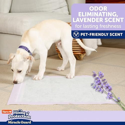 Hartz Miracle Guard Dog and Puppy Dog Pads Max Absorbency 24 Hour Use Odor Eliminating Lavender Scented No Leaks, 2XL Size 20 Count - Image 6