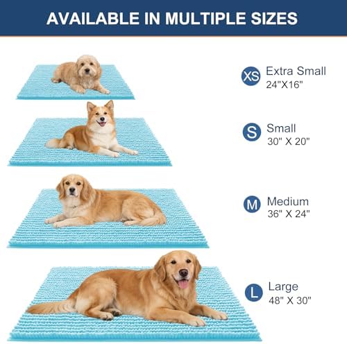 OLANLY Dog Door Mat for Muddy Paws 30x20, Extra Absorbent Chenille Mud Mat - Image 2