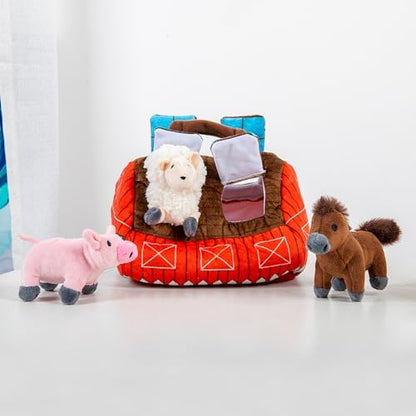 Hollypet Squeaky Hide and Seek Dog Toys for Small and Medium Dogs, Farm - Image 6