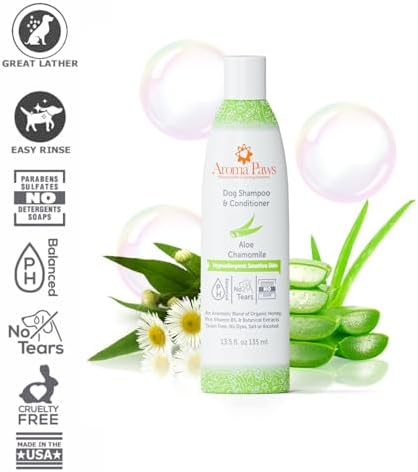 Dog Shampoo and Conditioner - Tearless Dog Shampoo for Cleansing, Grooming, and Conditioning Sensitive Skin - Moisturizing Shampoo for Dogs and Puppies - Fragrance-Free 13.5 oz - Image 2