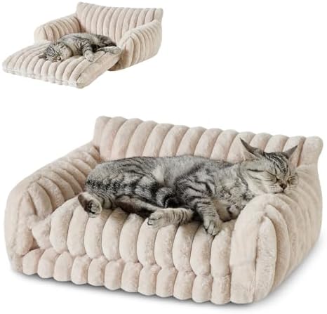 Hollypet Cat Bed Small Dog Orthopedic Couch Beds for Pets up to 13 lbs by Hollypet