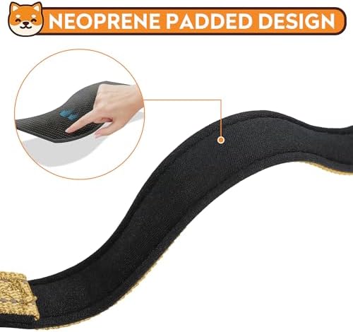 Reflective Dog Collar, Adjustable Soft Neoprene Padded,Khaki,L - Image 4
