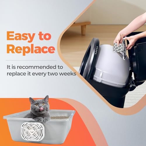 16 PCS Cat Litter Box Deodorizer for Hooded Litter Boxe, Activated Charcoal Odor Absorber, Carbon Filter Compatible with Whisker OdorTrap Pod Accessories Filter and Traditional Litter Boxes, Unscented - Image 6
