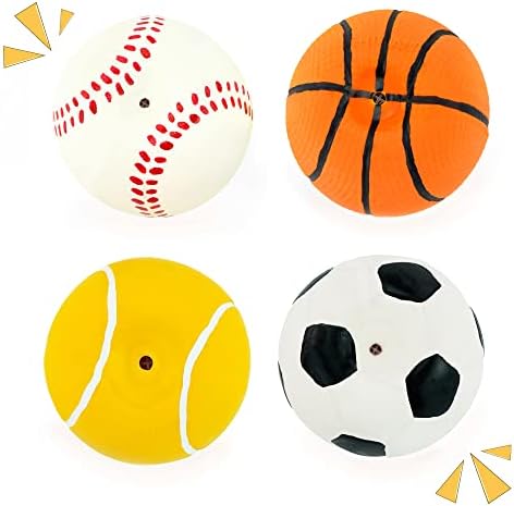 CHIWAVA 4PCS 2.4'' Squeak Latex Dog Sport Balls Fetch Toy for Small Dogs by Chiwava