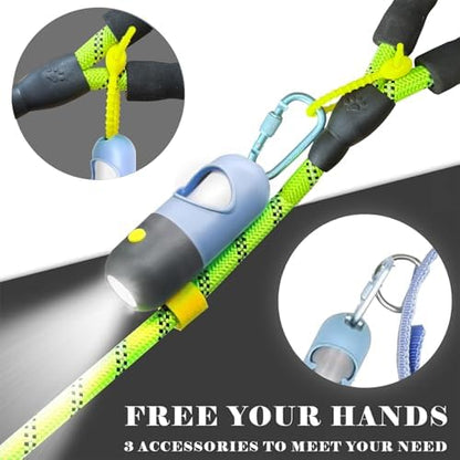 YUCHIYA Dog Poop Bag Holder Dispenser with LED Flashlight(Blue) - Image 2