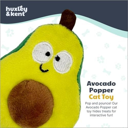 Huxley & Kent Plush Crinkle Catnip Cat Toy, Avocado, Small - Image 2