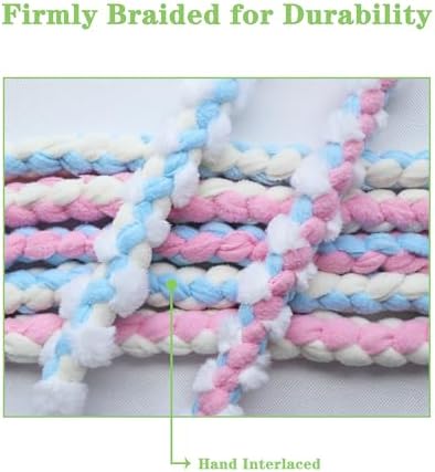Braided Fleece Dog Tug Toy, Interactive Tug of War Rope, Faux Fur - Image 6