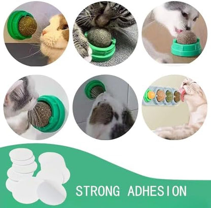 16 Pcs Adhesive Pads for Catnip Balls – Strong Double-Sided Replacement Pad Compatible with Most Wall-Mounted Catnip Balls – Double-Sided Adhesive Pads for Drawer, Door, Fridge, Toilet - Image 6