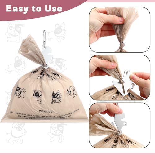 Affrolling 5 Pcs Leather Dog Poop Bag Holder Christmas Include 45 Scented Poop Bags Dispenser Cute for Travel Walking Dog Park and Outdoor Use(Pink) - Image 6