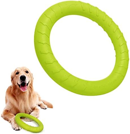 Large Dog Durable Indestructible Floating Flying Disc Ring Toys for Chewers,Pool Swimming,Throwing,Catching,Grabbing Pitch,Indoors,Outdoors Playing&Training by DLDER