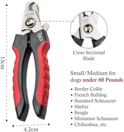Epica Dog and Cat Nail Clippers, Claw Trimmer, Safety Guard (Small/Medium) - Image 2