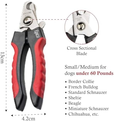 Epica Dog and Cat Nail Clippers, Claw Trimmer, Safety Guard (Small/Medium) - Image 2