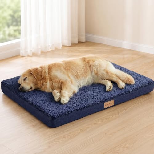 Patas Lague Orthopedic Large Dog Bed Pet Sofa Mat 42''X28'' Navy Blue by PatasLague