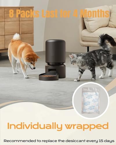8 Pack Pet Food Desiccant Bag with Color Indicating for Automatic Cat Dog Feeder, Desiccant Packs Replacement Compatible with Petlibro, Keep Food Dry & Fresh(Individually Packaged) - Image 7