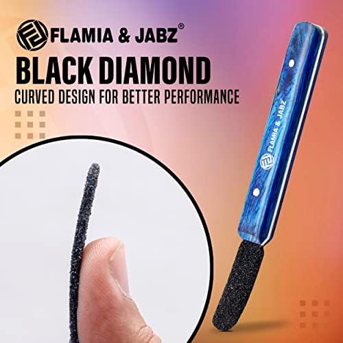 FLAMIA & JABZ Stripping Metal Stone Diamond Edged for Dogs, Cats & Pets with Wooden Grip (Coarse) - Image 5