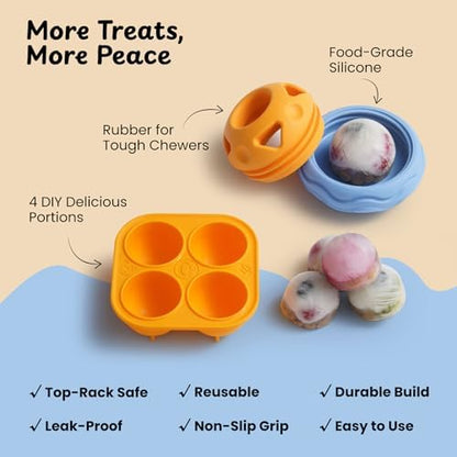 Nocciola Enrichment Dog Licking Toy Set, Frozen Treat Molds & Interactive Feeder for Aggressive Chewers, Freezable Rubber Dog Lick Bowl Long-Lasting to Keep Them Busy, Engagement & Anxiety Relief - Image 5