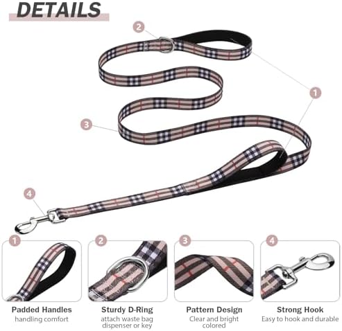 Hikiko 4FT Dog Leash Padded Double Handle with Designed Pattern - Image 4