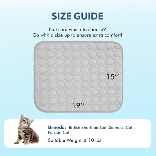 MICROCOSMOS Summer Cooling Mat & Sleeping Pad- Water Absorption Top, Materials Safe, Easy Carry, EZ Clean. Keep Cooling for Pets, Kids and Adults.(Grey, 19" x 15") - Image 7