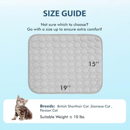 MICROCOSMOS Summer Cooling Mat & Sleeping Pad- Water Absorption Top, Materials Safe, Easy Carry, EZ Clean. Keep Cooling for Pets, Kids and Adults.(Grey, 19" x 15") - Image 7