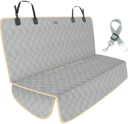 Truck Back Seat Cover for Dogs with Safety Belt, Truck Bench Seat Cover by Lassie