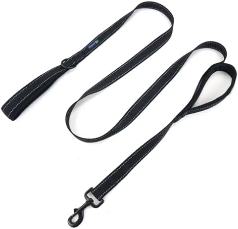 Wagtime Club Heavy Duty Double Handle Dog Leash for Large Medium Small Dogs by Waggin+Tails