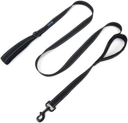 Wagtime Club Heavy Duty Double Handle Dog Leash for Large Medium Small Dogs by Waggin+Tails
