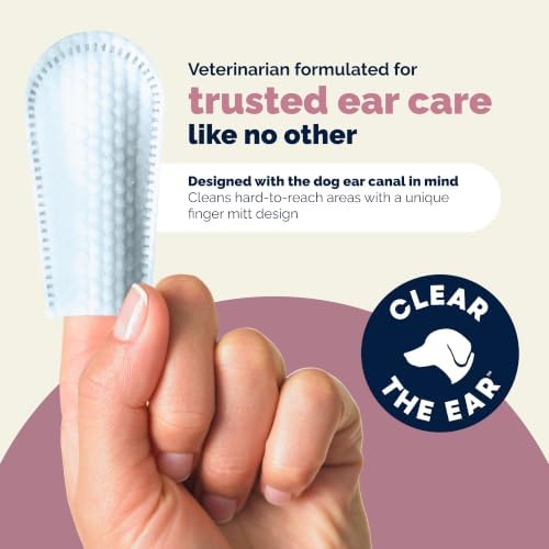 Vetnique Oticbliss Cat & Dog Ear Wipes, Finger Mitt Ear Cleaner for Odor - Image 3