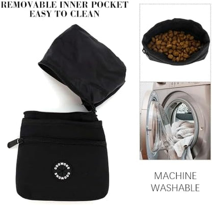 Dog Treat Pouch with Pet Training Clicker, Detachable Dog Puppy Training Treat Bag, 900D Oxford Cloth Magnetic Closure Small Dog Poop Bag Holder for Travel or Outdoor Use - Image 4