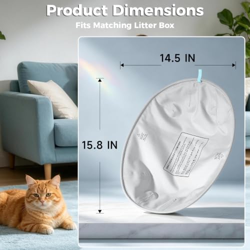 2Pcs Cat Litter Pad for Open Top Self-Cleaning Litter Box Replacement Liner - Image 4