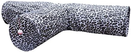 Feline Ruff 3 Way Cat Tunnel. Extra Large 12 Inch Diameter and Extra Long. A Big Collapsible Play Toy. Wide Pet Tunnel Tube for Rabbits, Kittens, Large Cats, and Dogs (Animal Print) - Image 6