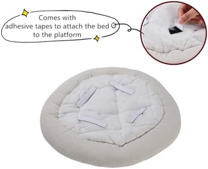 SHENGOCASE Round Cat Tree Tower Accessories Replacement Parts, Round Donut Cuddler Cat Dog Cushion Bed Add-ons for Plaform Perch Shelves (16") - Image 4
