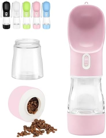 Dog Water Bottle Portable Drinking Water Bowl & Food Container by Misthis