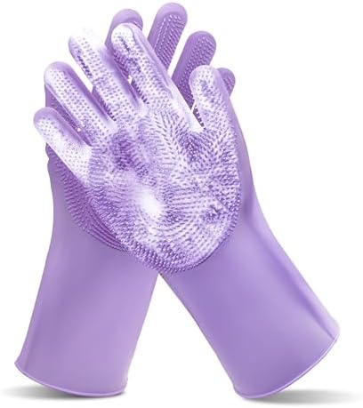 Pet Grooming Gloves—Dog Washing Gloves with High-Density Teeth by MAIIU