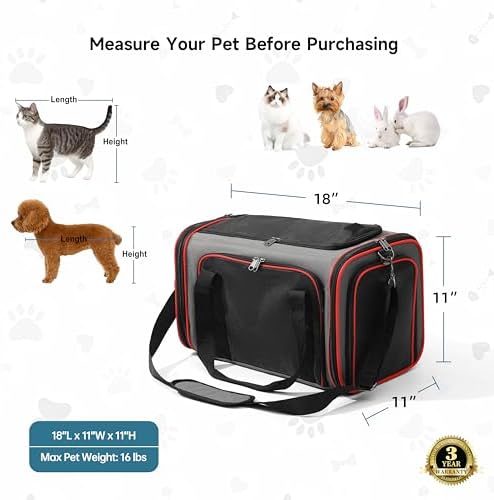 EliteField Soft-Sided Pet Carrier for Cats & Small Dogs (3-Year Warranty) - Image 6