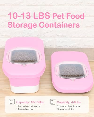 10-13 Lbs Airtight Dog Food Storage Container,Collapsible Pet Food Storage - Image 2